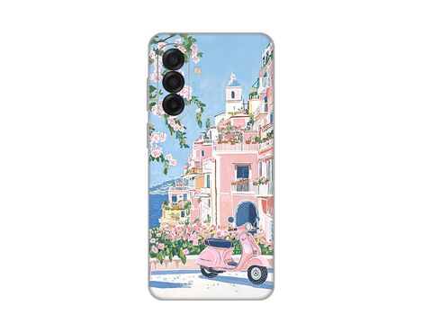 Silikonska futrola PRINT - Samsung A175 Galaxy A17 Pink Italy.