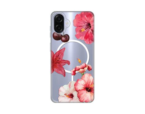 Futrola print Magsafe - Samsung A075F Galaxy A07 Hibiscus.