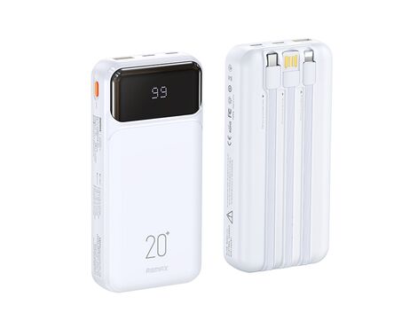 Univerzalna Back Up Baterija REMAX Reyluck Series RPP-686 fast 2.1A 20000mAh beli (MS).