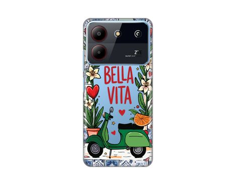 Silikonska futrola PRINT Skin - ZTE Blade A54 Bella Vita.