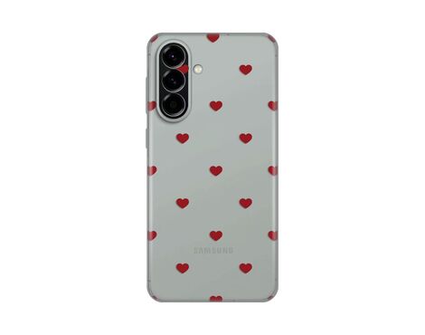 Silikonska futrola PRINT - Samsung A576 Galaxy A57 5G Red Hearts.