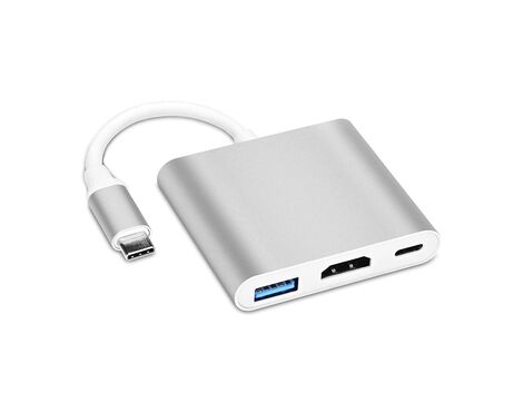 Adapter TYPE C+HDMI+USB3.0 na TYPE C (MS).