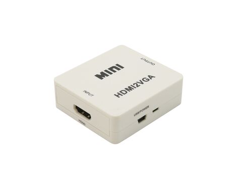 Adapter HDMI na VGA+audio beli MINI (MS).