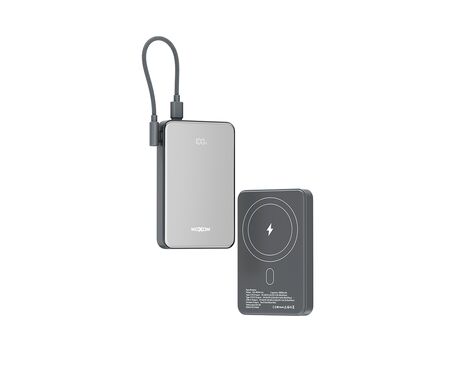 Univerzalna Back Up Baterija Magsafe Moxom MX-PB194 fast charge 22.5W + wireless 15W type C 10000mAh srebrni (MS).