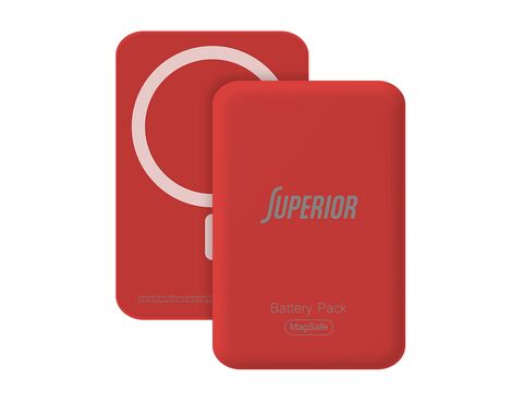 Univerzalna Back Up Baterija MagSafe Superior 15W 10000 mAh crveni (MS).