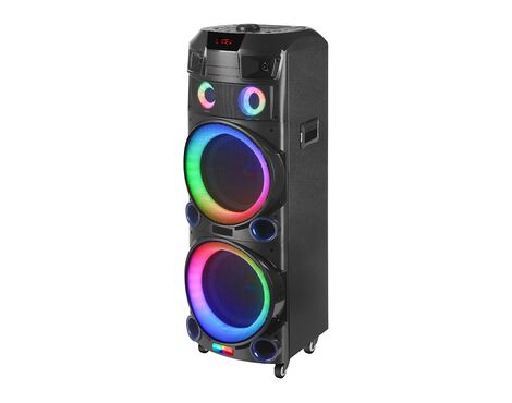 Zvucnik Bluetooth NDR-7022 80W 2*12 inca sa dva mikrofona crni (MS).