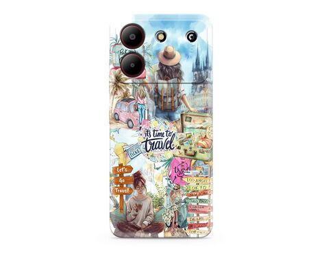 Silikonska futrola ultra tanka (skin) PRINT CLEAR - ZTE Blade A54 SP031 (MS).