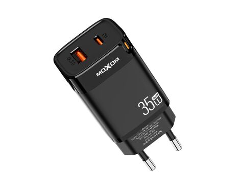 Kuciste punjaca MOXOM MX-HC242 35W PD Type C + USB crno (MS).