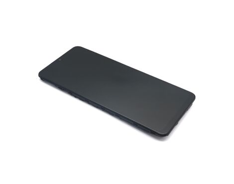 LCD displej (ekran) - Samsung A125F/A127F Galaxy A12/A12 Nacho + Touch screen + frame black (crni) rev:1.1 (zuti flet) Full ORG EU (GH82-24491A) (MS).