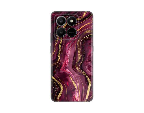 Silikonska futrola PRINT - Honor X7d 4G/400 Smart 5G Burgundy.