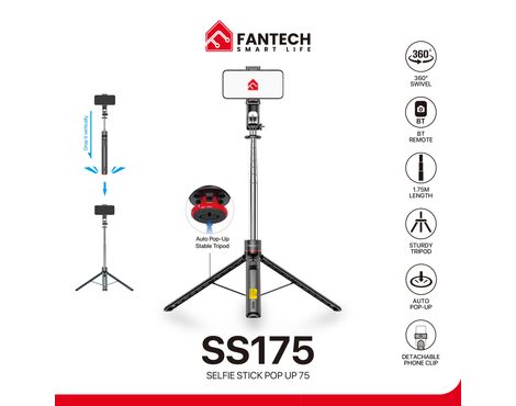 Selfie stick Fantech SS175 selfi stap crni.