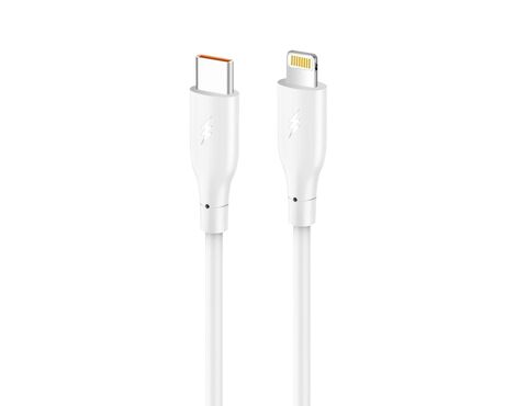 Data kabl KONFULON DC66, 27W, Type C na Lightning beli 1m.