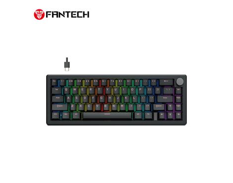 Tastatura Mehanicka Gaming Fantech MK614 Atom x66 Retro crna (ice apricot switch).