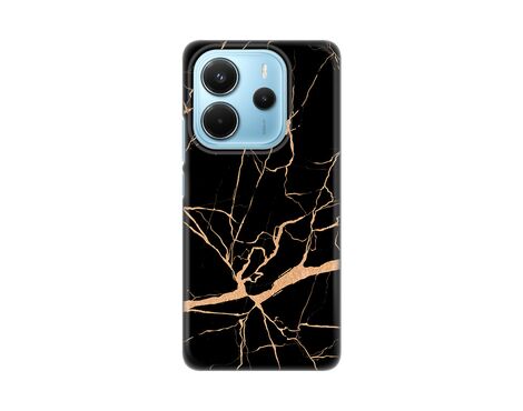 Silikonska futrola PRINT - Xiaomi Redmi Note 14 4G (SRB) All black (crni).