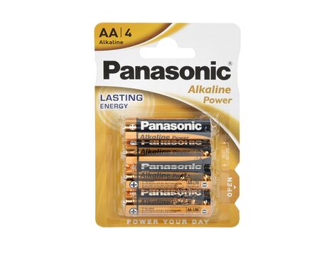 Baterija alkalna 1.5V AA LR6 blister 4/1 Panasonic (MS).