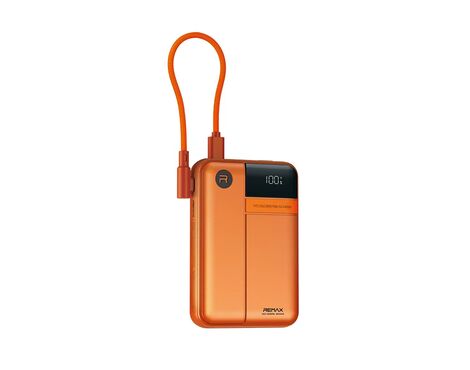 Univerzalna Back Up Baterija prenosiva baterija REMAX Range Series FP-122 22.5W sa integrisanim Type C kablom 10000mAh narandzasta.