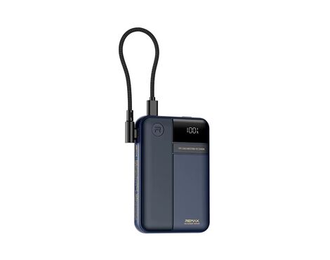 Univerzalna Back Up Baterija prenosiva baterija REMAX Range Series FP-122 22.5W sa integrisanim Type C kablom 10000mAh plava.