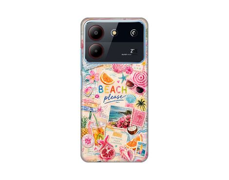 Silikonska futrola PRINT Skin - ZTE Blade A54 Beach Please.