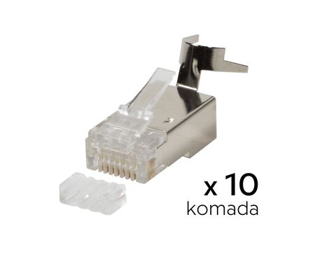 Konektor RJ45 metal CAT 7 10 kom.