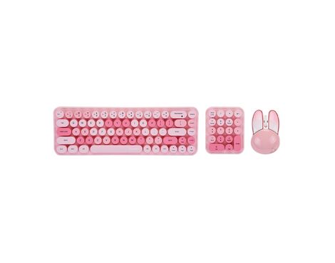 Combo mis i tastatura Coteci 84019 pink.