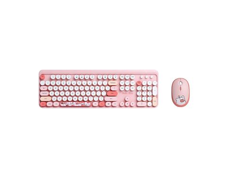 Combo mis i tastatura Coteci 84021 pink.