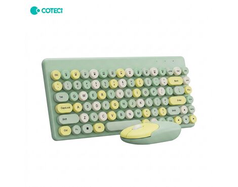Combo mis i tastatura Coteci OF-053 zelena.
