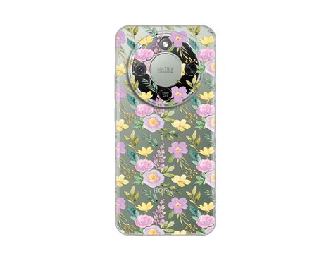 Silikonska futrola PRINT Skin - Huawei Honor Magic 8 Lite Soft Flowers.