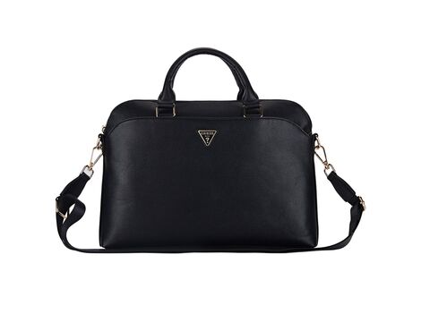 Torba - laptop Guess Bag Grained Triangle Logo 15" crna (GUCB15PGTSPSK).