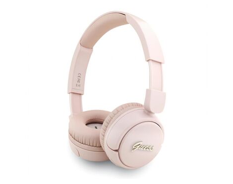 Bluetooth slusalice Guess Script Metal Logo pink (GUBHV6SCP).