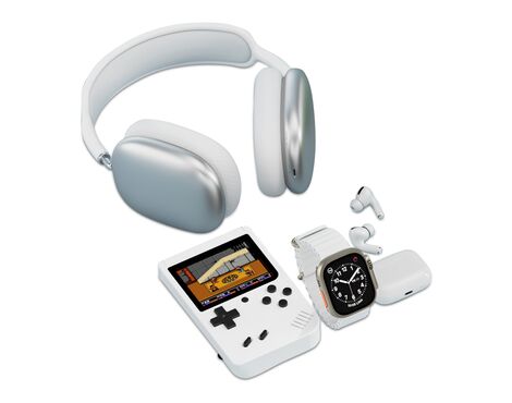 KARLER BASS K13-Combo set (smart watch, konzola, TWS / AirPods Max Bluetooth slusalice ) bela (MS).