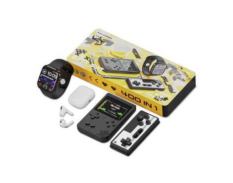KARLER BASS K35-Combo set (smart watch, konzola sa kontrolorom, Slusalice AirPods Pro 2) crni (MS).