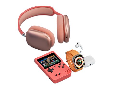 KARLER BASS K13-Combo set (smart watch, konzola, TWS / AirPods Max Bluetooth slusalice ) pink (MS).