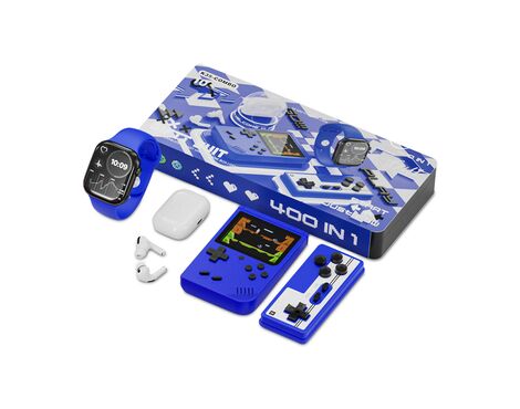 KARLER BASS K35-Combo set (smart watch, konzola sa kontrolorom, Slusalice AirPods Pro 2) plava (MS).