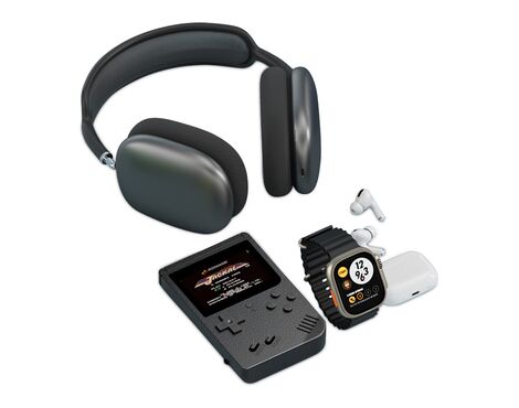 KARLER BASS K13-Combo set (smart watch, konzola, TWS / AirPods Max Bluetooth slusalice ) crna (MS).