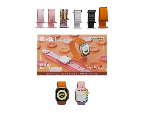 KARLER BASS K10-Combo set (2 x smart watch, 8 narukvica ) narandzasti (MS).