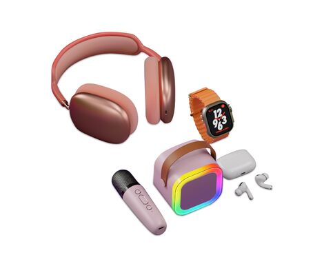 KARLER BASS K16-Combo set (smart watch, zvucnik, Slusalice Bluetooth) pink (MS).