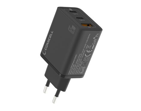 Kuciste punjaca Comicell Superior CO-STR168D 65W GaN Fast PD crno (MS).