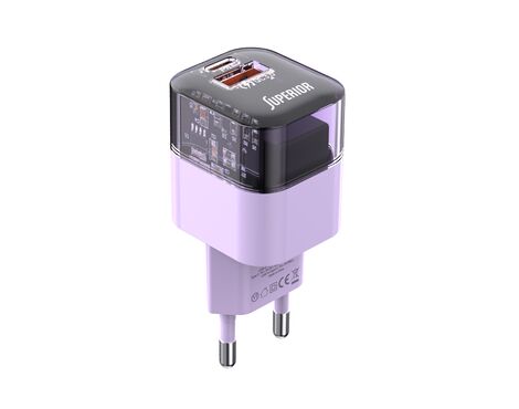 Kuciste punjaca Superior SU-P105 30W USB A+Type C ljubicasto (MS).