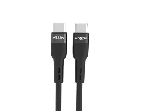USB data kabl Moxom MX-CB186 silicone Type C na Type C 100W 1m crni (MS).