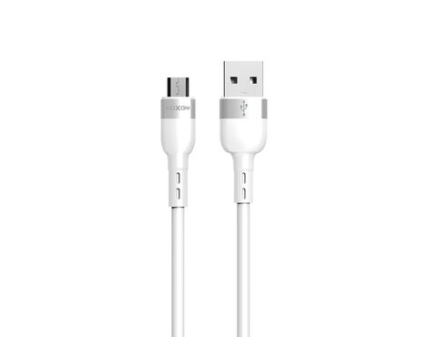 USB data kabl Moxom MX-CB184 silicone micro 3A 1m beli (MS).