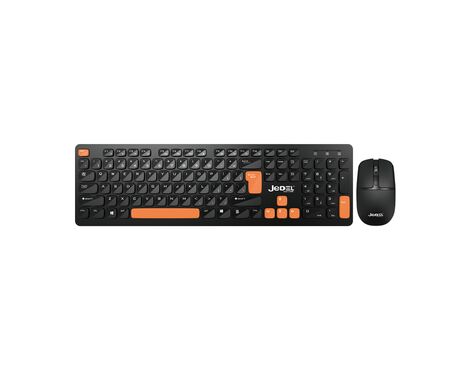 Tastatura bezicna i mis bezicni WS750 crno-narandzasta JEDEL (MS).