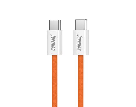 USB data kabl Superior SU-K1025 Type C na Type C 60W 1m naranddz?asti (MS).