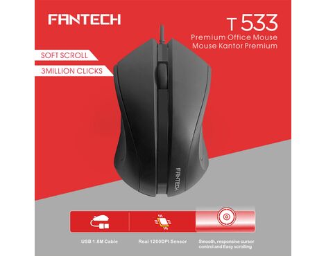 Mis kancelarijski Fantech T533 crni.