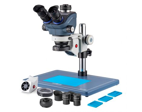 Mikroskop KAISI TX-350s plavi.