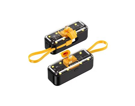 Univerzalna Back Up Baterija prenosiva baterija privezak Oxpower 5000mAh lightning crna.