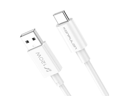 Data kabl KONFULON DC110, VIVO 120W, sa kablom USB na Type C beli 1m.