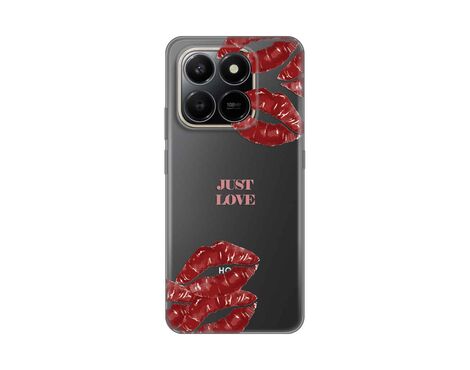 Silikonska futrola PRINT Skin - Honor X7d 4G/400 Smart 5G Just Love Pink.