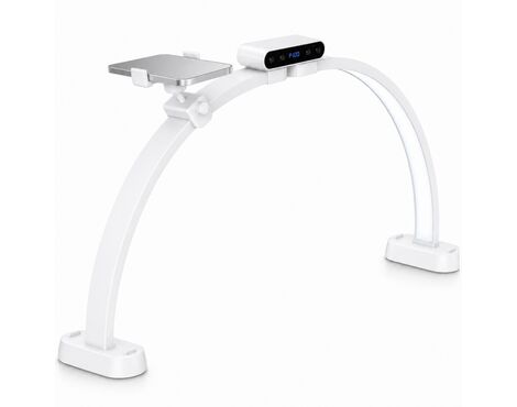 Stona LED lampa Half moon bela.