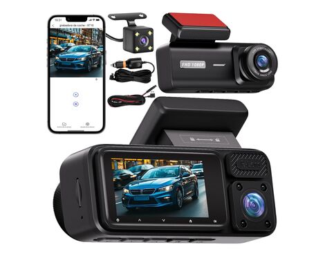 Kamera za Auto DashCam 3u1 JWD 1080P crna.