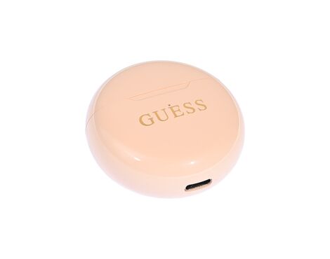 Bluetooth slusalice Guess TWS Small Round Gold Classic Logo print bez (GUTWSH1HGCDE).